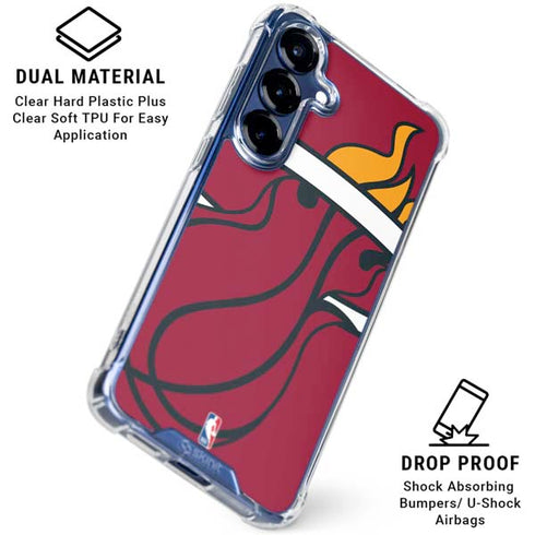 NBA Miami Heat Large Logo Galaxy S25 Clear Case