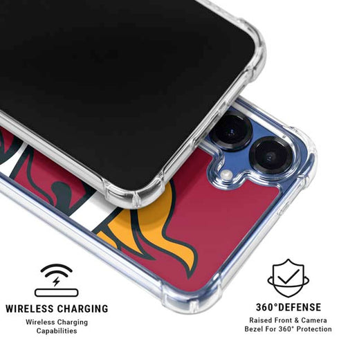 NBA Miami Heat Large Logo Galaxy S25 Plus Clear Case