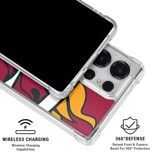 NBA Miami Heat Large Logo Galaxy S25 Ultra Clear Case