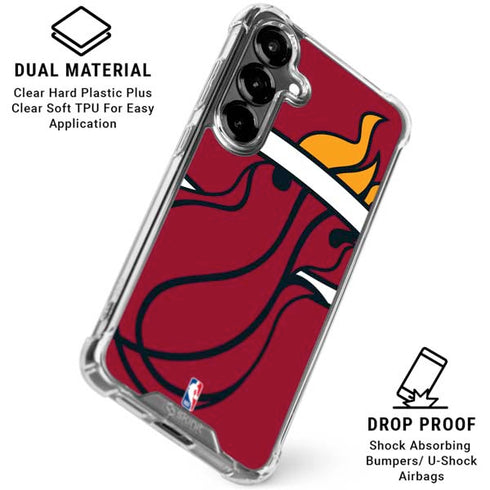 NBA Miami Heat Large Logo Galaxy S26 Plus Clear Case