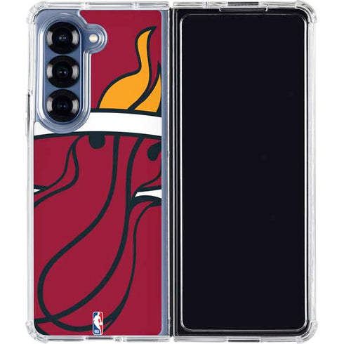 NBA Miami Heat Large Logo Galaxy Z Fold6 Clear Case