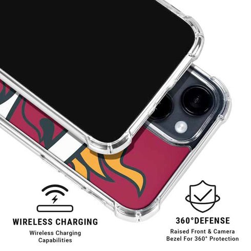 NBA Miami Heat Large Logo iPhone 15 Clear Case