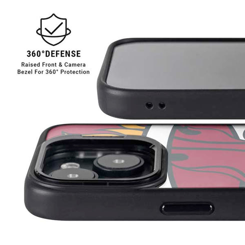 NBA Miami Heat Large Logo iPhone 15 Kickstand Case