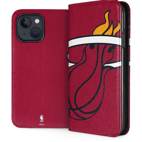NBA Miami Heat Large Logo iPhone 15 Plus Folio Case