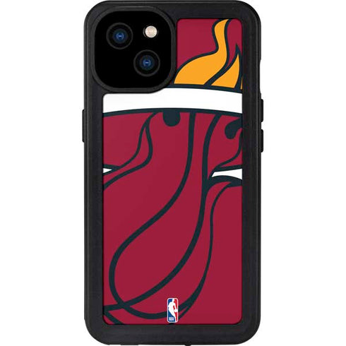 NBA Miami Heat Large Logo iPhone 15 Plus Waterproof Case