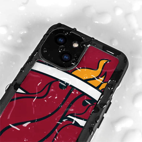 NBA Miami Heat Large Logo iPhone 15 Plus Waterproof Case