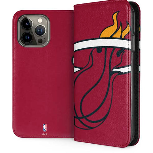 NBA Miami Heat Large Logo iPhone 15 Pro Max Folio Case