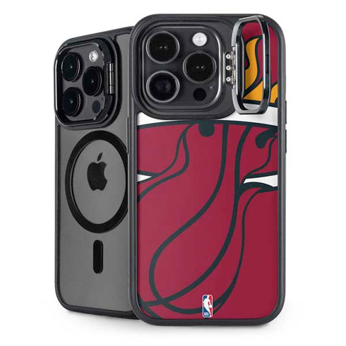 NBA Miami Heat Large Logo iPhone 15 Pro Max Kickstand Case