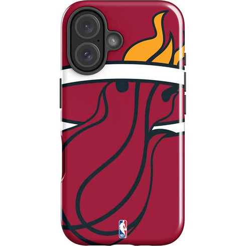 NBA Miami Heat Large Logo iPhone 16 Impact Case