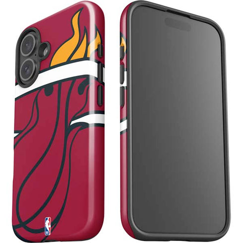 NBA Miami Heat Large Logo iPhone 16 Impact Case