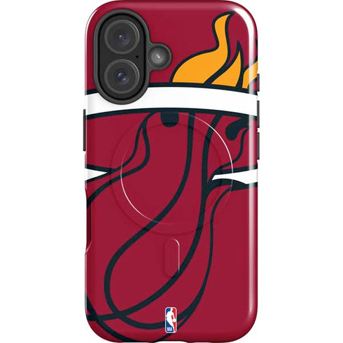 NBA Miami Heat Large Logo iPhone 16 Magsafe Impact Case