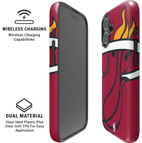 NBA Miami Heat Large Logo iPhone 16 Magsafe Impact Case