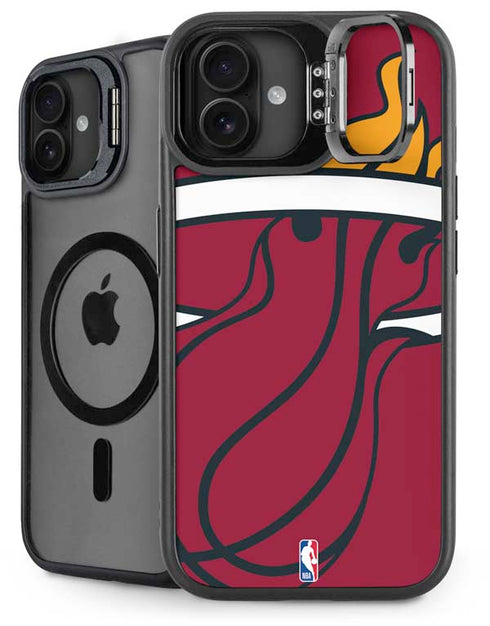 NBA Miami Heat Large Logo iPhone 16 Plus Kickstand Case