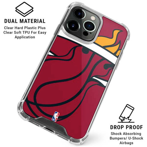 NBA Miami Heat Large Logo iPhone 16 Pro Max Clear Case