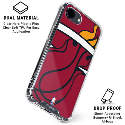 NBA Miami Heat Large Logo iPhone 16e Clear Case