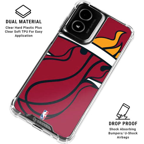 NBA Miami Heat Large Logo Moto G Power 5G (2024) Clear Case