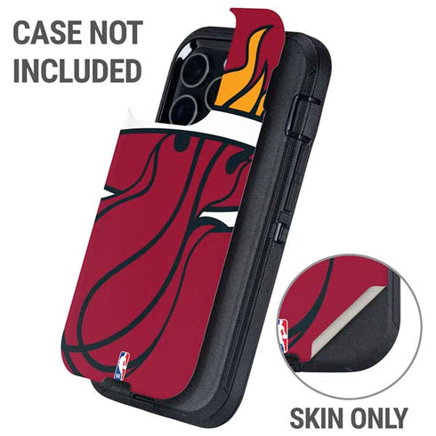 NBA Miami Heat Large Logo Otterbox Defender iPhone Skin