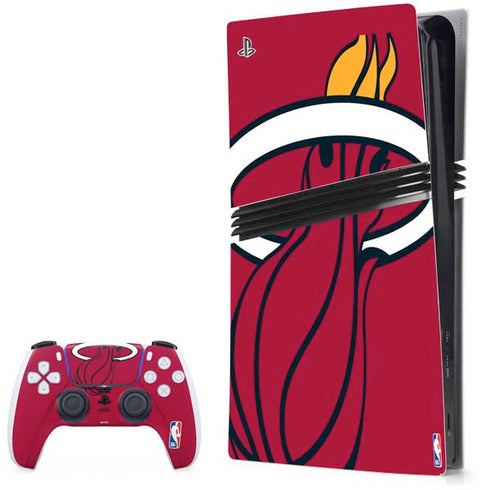 NBA Miami Heat Large Logo PS5 Pro Bundle Skin