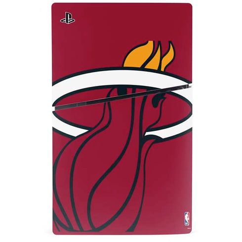 NBA Miami Heat Large Logo PS5 Slim Digital Edition Console Skin