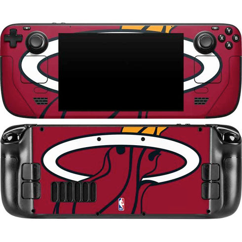 NBA Miami Heat Large Logo Steam Deck Handheld Gaming Computer Skin