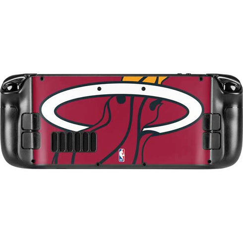 NBA Miami Heat Large Logo Steam Deck Handheld Gaming Computer Skin