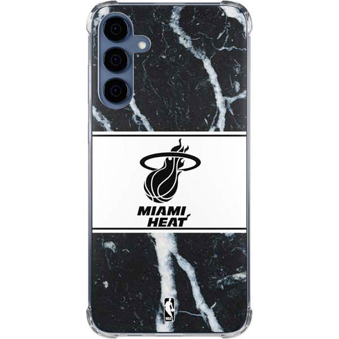 NBA Miami Heat Marble Galaxy A35 5G Clear Case