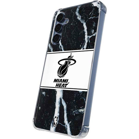 NBA Miami Heat Marble Galaxy A35 5G Clear Case