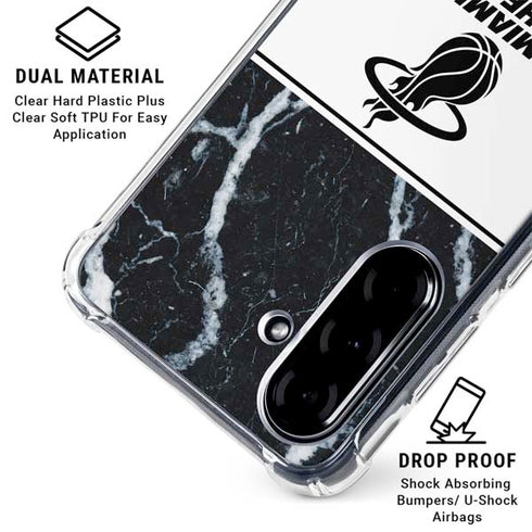 NBA Miami Heat Marble Galaxy A36 5G Clear Case