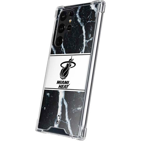 NBA Miami Heat Marble Galaxy S22 Ultra Clear Case