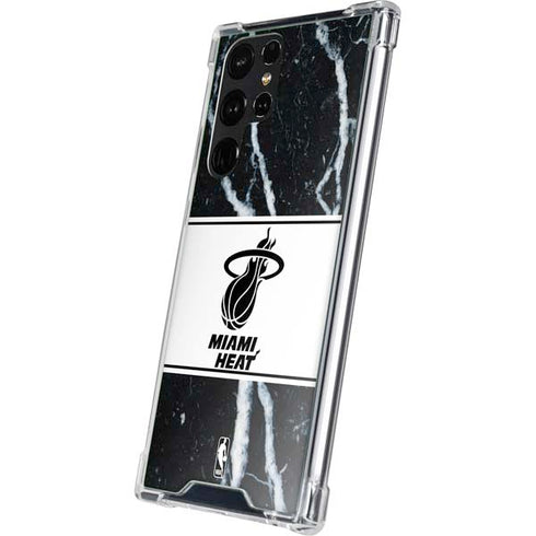 NBA Miami Heat Marble Galaxy S23 Ultra Clear Case