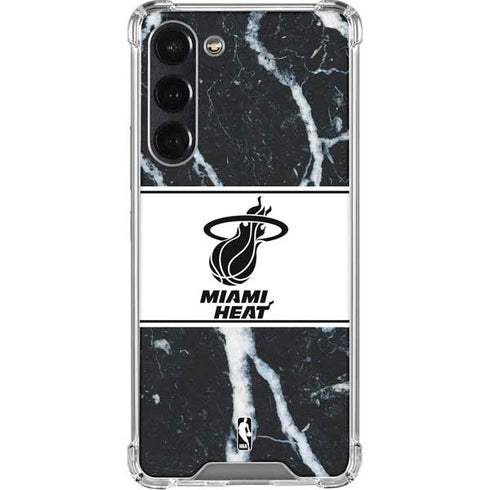 NBA Miami Heat Marble Galaxy S24 FE Clear Case