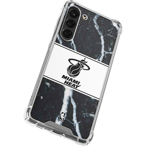 NBA Miami Heat Marble Galaxy S24 FE Clear Case