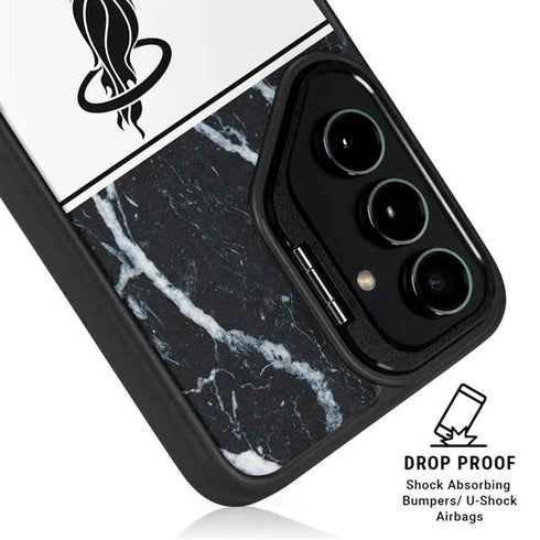 NBA Miami Heat Marble Galaxy S24 FE Kickstand Case