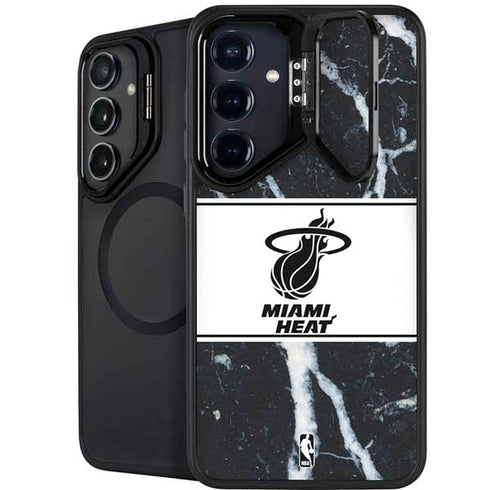 NBA Miami Heat Marble Galaxy S25 Kickstand Case