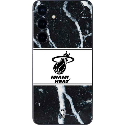 NBA Miami Heat Marble Galaxy S25 Skin