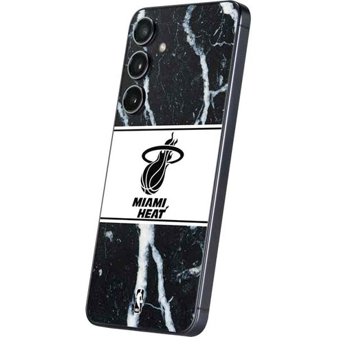 NBA Miami Heat Marble Galaxy S25 Skin