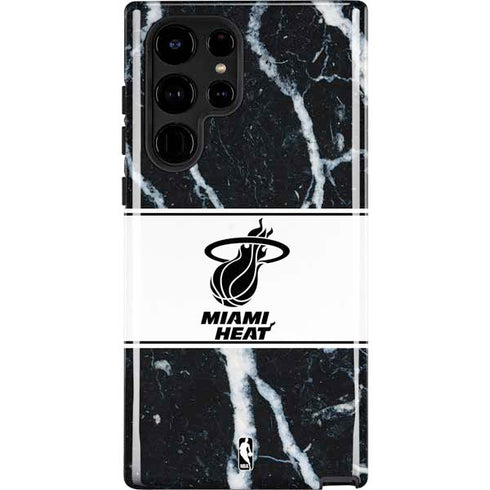 NBA Miami Heat Marble Galaxy S25 Ultra Impact Case