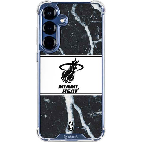 NBA Miami Heat Marble Galaxy S25 Clear Case
