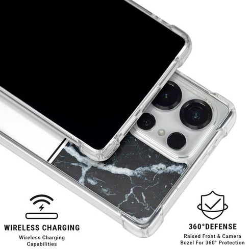 NBA Miami Heat Marble Galaxy S25 Ultra Clear Case