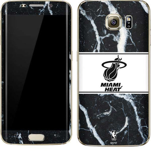 NBA Miami Heat Marble Galaxy S7 Edge Skin