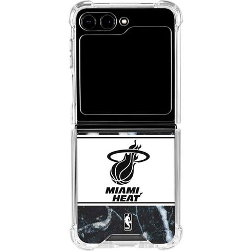 NBA Miami Heat Marble Galaxy Z Flip6 Clear Case