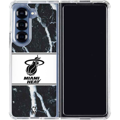 NBA Miami Heat Marble Galaxy Z Fold6 Clear Case