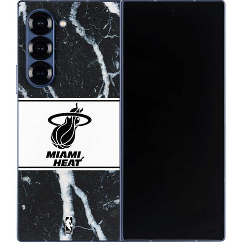 NBA Miami Heat Marble Galaxy Z Fold6 Skin