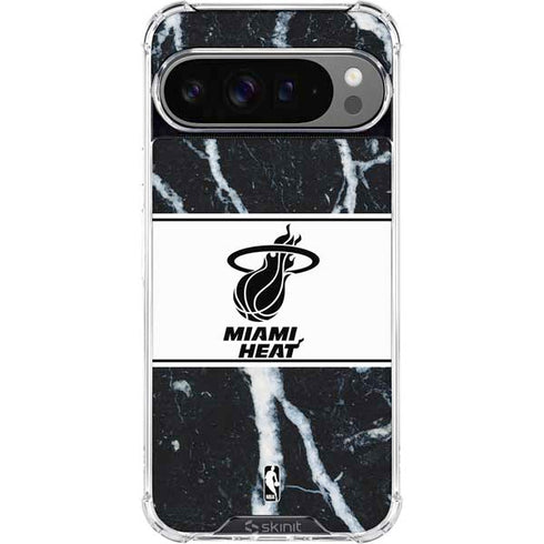 NBA Miami Heat Marble Google Pixel 10 Pro XL Clear Case