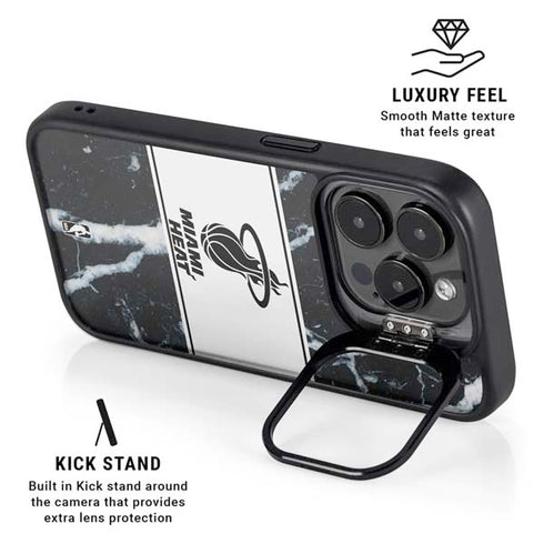 NBA Miami Heat Marble iPhone 13 Pro Kickstand Case