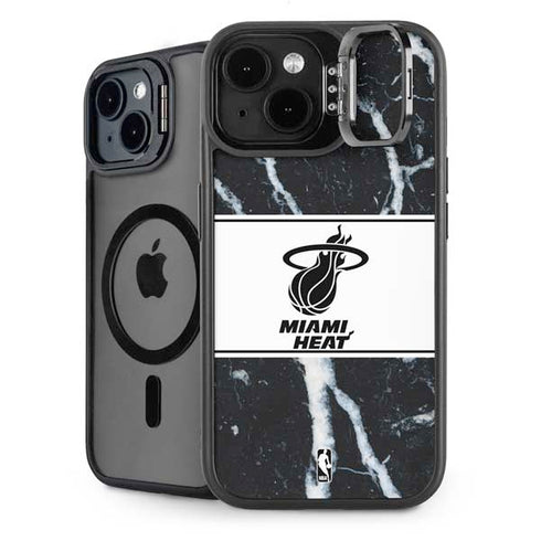 NBA Miami Heat Marble iPhone 14 Kickstand Case