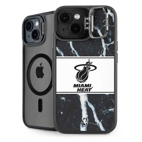 NBA Miami Heat Marble iPhone 14 Plus Kickstand Case