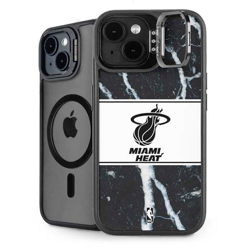 NBA Miami Heat Marble iPhone 15 Kickstand Case