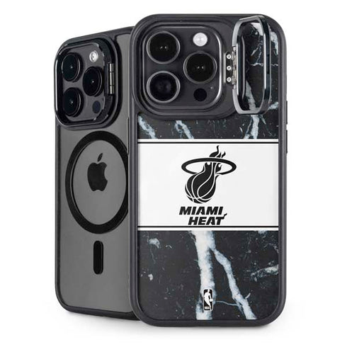 NBA Miami Heat Marble iPhone 15 Pro Kickstand Case
