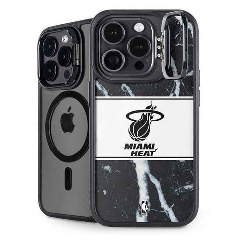 NBA Miami Heat Marble iPhone 15 Pro Max Kickstand Case